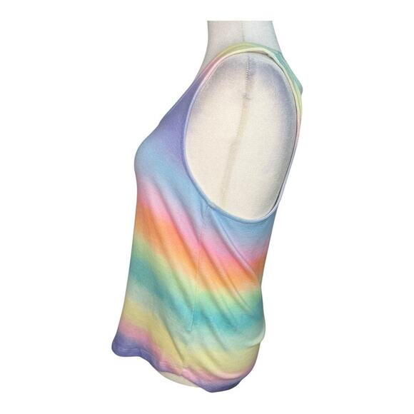 PJ Salvage Women's Multicolor Gradient Good Vibes Tank Top Size Small NWOT - Picture 3 of 8